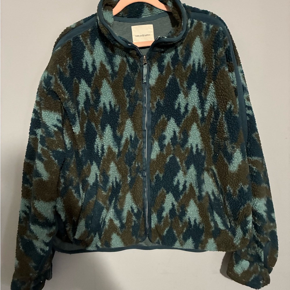 Thread & Supply Patterned Fleece Jacket - image 1